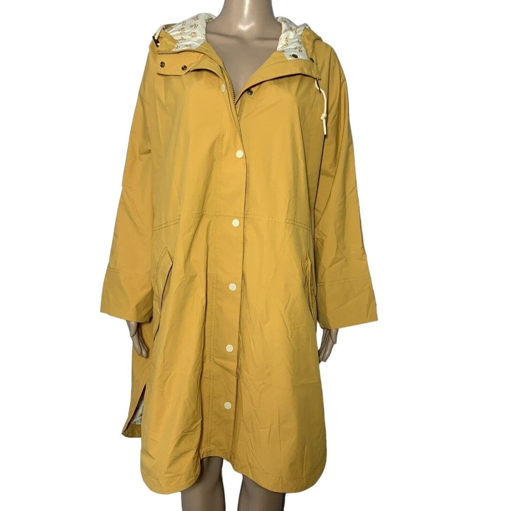 New The GREAT x Eddie Bauer Yellow Rain Shell Parka Jacket Size XL